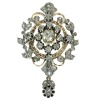 Antique Victorian diamond pendant and brooch loaded with old mine brilliant cuts